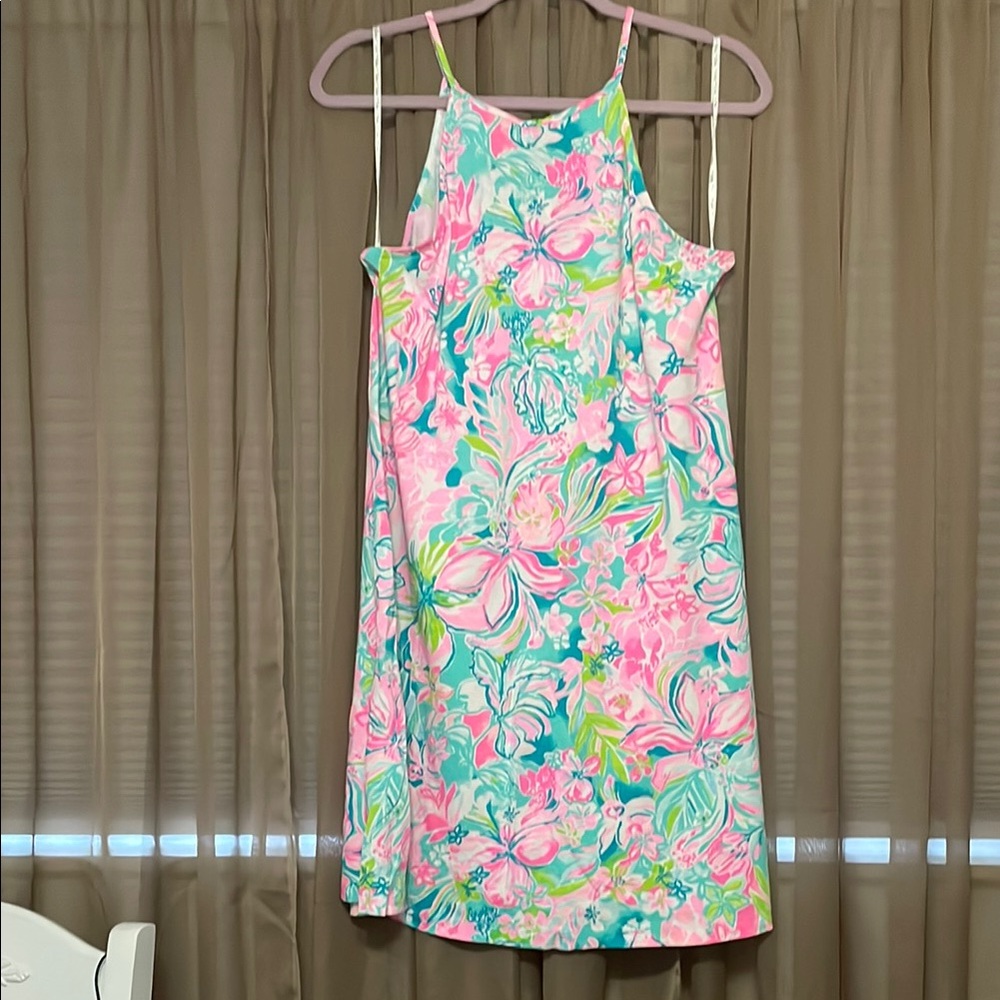 Lilly Pulitzer Pink and Green Floral Margot Dress